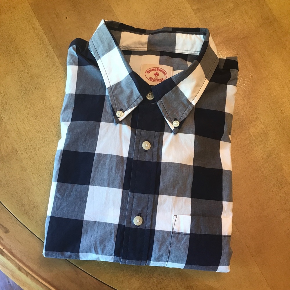 Brooks Brothers Red Fleece Gingham Sportshirt